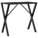 vidaXL acél dohányzóasztallábak X-alakú vázzal 80 x 40 x 73 cm