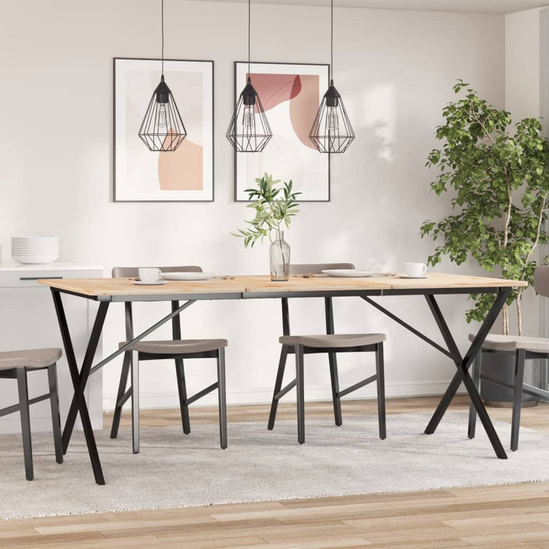 vidaXL öntöttvas étkezőasztallábak X-alakú vázzal 160 x 80 x 73 cm