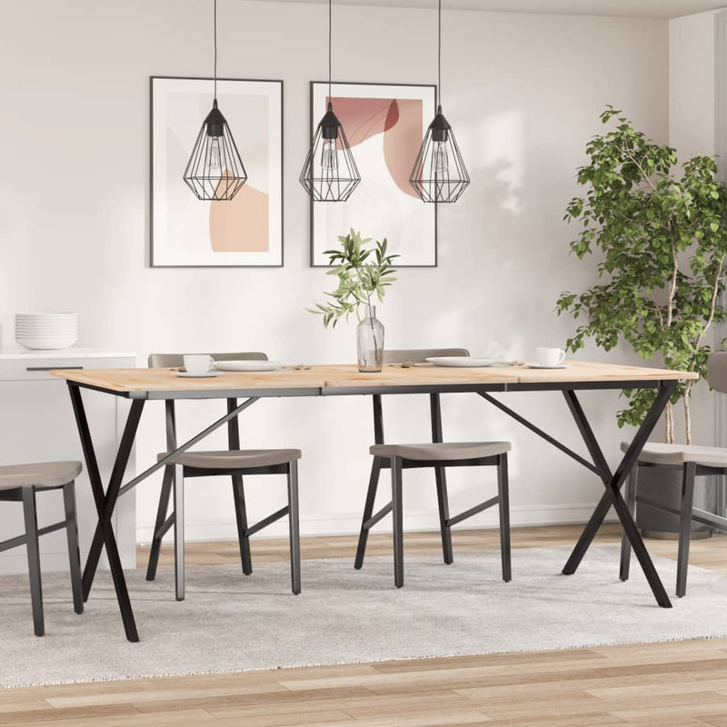 vidaXL öntöttvas étkezőasztallábak X-alakú vázzal 180 x 80 x 73 cm