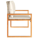 vidaXL vegyes bézs polyrattan és akácfa kerti pad párnával