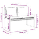 vidaXL vegyes bézs polyrattan és akácfa kerti pad párnával