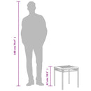 vidaXL vegyes bézs polyrattan és akácfa kerti asztal 38 x 38 x 42 cm