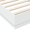 vidaXL fehér ágykeret LED-világítással 100 x 200 cm