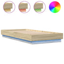 vidaXL sonoma tölgy színű ágykeret LED-világítással 90x200 cm