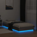 vidaXL szürke sonoma színű ágykeret LED-világítással 90x200 cm