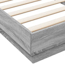 vidaXL szürke sonoma színű ágykeret LED-világítással 90x200 cm