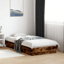 vidaXL füstös tölgy színű ágykeret LED-világítással 90x190 cm