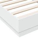vidaXL fehér ágykeret LED-világítással 75 x 190 cm