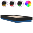 vidaXL fekete ágykeret LED-világítással 75 x 190 cm