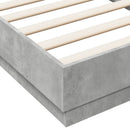 vidaXL betonszürke ágykeret LED-világítással 75x190 cm
