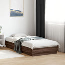 vidaXL barna tölgy színű ágykeret LED-világítással 75 x 190 cm