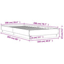 vidaXL füstös tölgy színű szerelt fa ágykeret matrac nélkül 100x200 cm