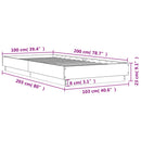 vidaXL sonoma tölgyszínű szerelt fa ágykeret 100 x 200 cm