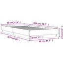 vidaXL sonoma tölgy színű szerelt fa ágykeret matrac nélkül 90x200 cm