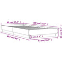 vidaXL füstös tölgy színű szerelt fa ágykeret matrac nélkül 90x200 cm
