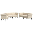 vidaXL 3 részes krémszínű szövet ülőgarnitúra