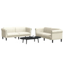 vidaXL 2 részes krémszínű bársony ülőgarnitúra