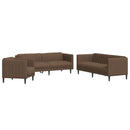 vidaXL 3 részes barna szövet ülőgarnitúra