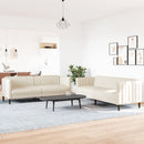 vidaXL 2 részes krémszínű szövet ülőgarnitúra