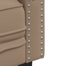 vidaXL 3 részes kávészínű műbőr Chesterfield kanapégarnitúra