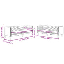 vidaXL 2 részes szürke műbőr Chesterfield kanapégarnitúra