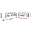 vidaXL 2 részes kávészínű műbőr Chesterfield kanapégarnitúra