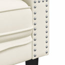 vidaXL 3 részes krémszínű bársony Chesterfield kanapészett párnákkal