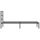 vidaXL fekete fém ágykeret fejtámlával 75 x 190 cm