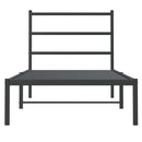 vidaXL fekete fém ágykeret fejtámlával 90 x 190 cm