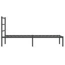 vidaXL fekete fém ágykeret fejtámlával 90 x 190 cm