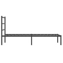 vidaXL fekete fém ágykeret fejtámlával 90 x 200 cm
