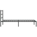 vidaXL fekete fém ágykeret fejtámlával 100 x 200 cm