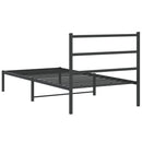 vidaXL fekete fém ágykeret fejtámlával 100 x 200 cm