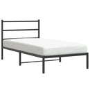 vidaXL fekete fém ágykeret fejtámlával 107 x 203 cm