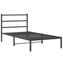 vidaXL fekete fém ágykeret fejtámlával 107 x 203 cm