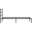 vidaXL fekete fém ágykeret fejtámlával 107 x 203 cm