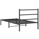 vidaXL fekete fém ágykeret fejtámlával 107 x 203 cm