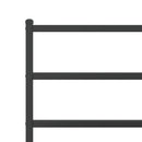 vidaXL fekete fém ágykeret fej- és lábtámlával 80 x 200 cm