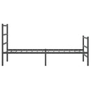 vidaXL fekete fém ágykeret fej- és lábtámlával 90 x 200 cm