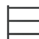 vidaXL fekete fém ágykeret fej- és lábtámlával 90 x 200 cm