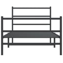 vidaXL fekete fém ágykeret fej- és lábtámlával 100 x 190 cm