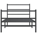vidaXL fekete fém ágykeret fej- és lábtámlával 107 x 203 cm