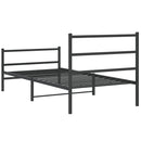 vidaXL fekete fém ágykeret fej- és lábtámlával 107 x 203 cm
