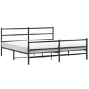 vidaXL fekete fém ágykeret fej- és lábtámlával 183 x 213 cm