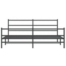 vidaXL fekete fém ágykeret fej- és lábtámlával 183 x 213 cm