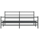 vidaXL fekete fém ágykeret fej- és lábtámlával 193 x 203 cm