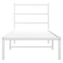 vidaXL fehér fém ágykeret fejtámlával 80x200 cm