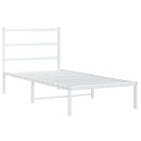 vidaXL fehér fém ágykeret fejtámlával 90x200 cm
