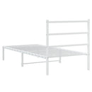 vidaXL fehér fém ágykeret fejtámlával 90x200 cm