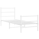 vidaXL fehér fém ágykeret fej- és lábtámlával 80 x 200 cm